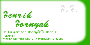 henrik hornyak business card